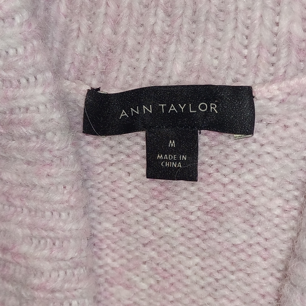Ann Taylor Wool Blend Soft Pink Longline Cardigan Sweater Women's Sz Med - Picture 4 of 8